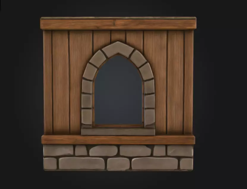 Arched Frame Mystery Low-poly 3D model_0