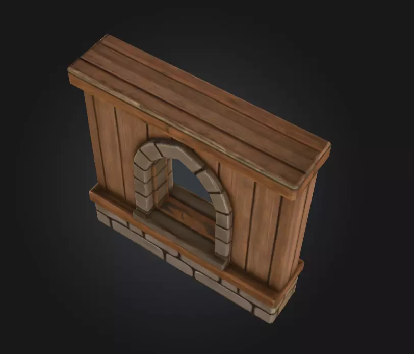 Arched Frame Mystery Low-poly 3D model_6