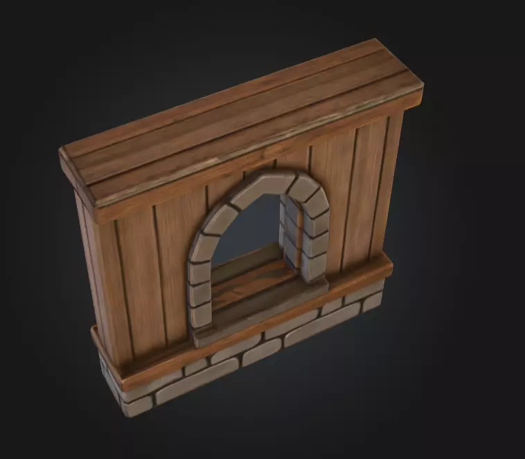 Arched Frame Mystery Low-poly 3D model_4