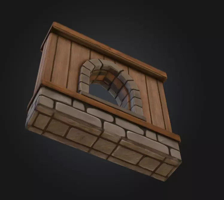 Arched Frame Mystery Low-poly 3D model_10