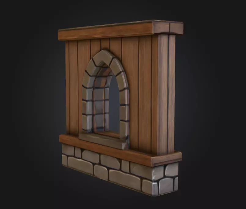 Arched Frame Mystery Low-poly 3D model_1