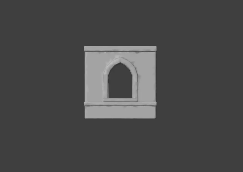 Arched Frame Mystery Low-poly 3D model_13