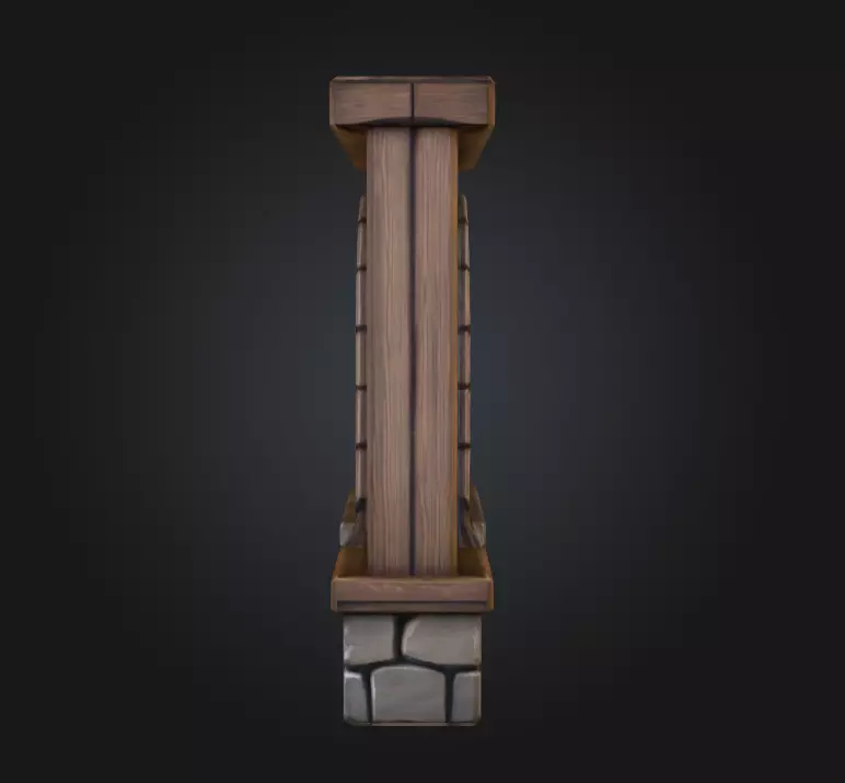 Arched Frame Mystery Low-poly 3D model_2