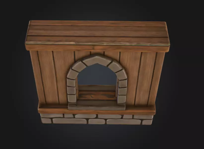Arched Frame Mystery Low-poly 3D model_5