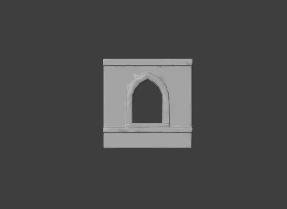 Arched Frame Mystery Low-poly 3D model_12