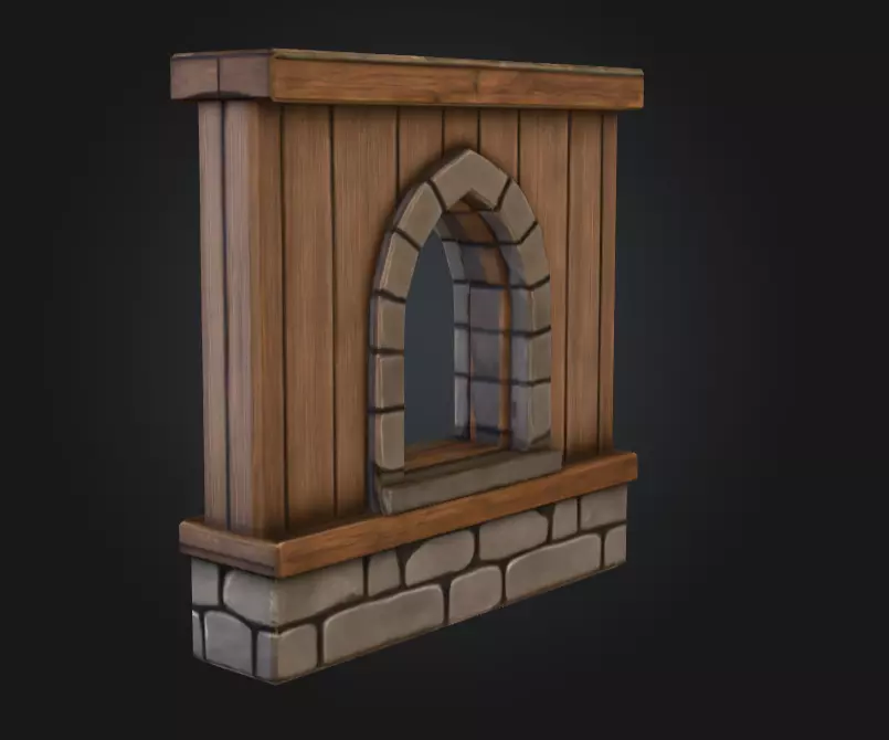 Arched Frame Mystery Low-poly 3D model_3