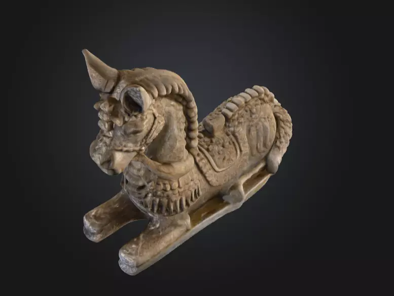 Stone Guardian Horse Low-poly 3D model_8