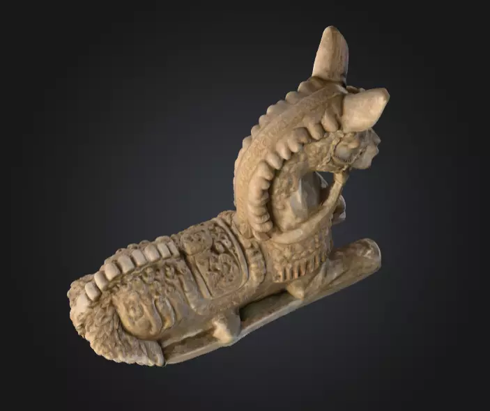 Stone Guardian Horse Low-poly 3D model_9