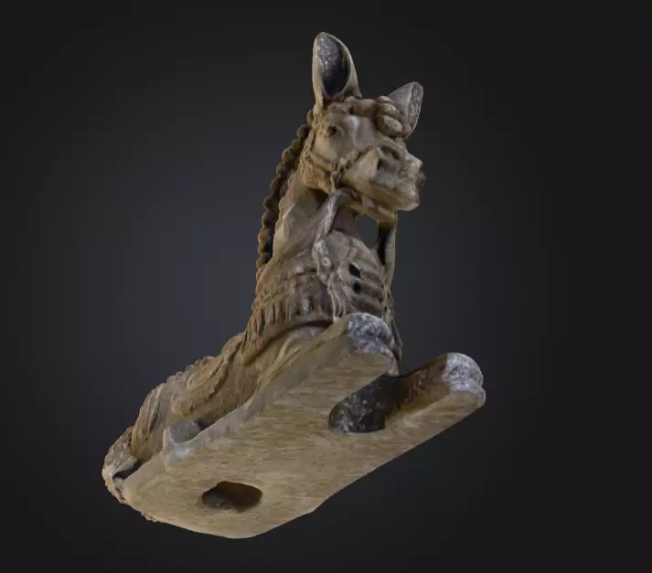 Stone Guardian Horse Low-poly 3D model_12