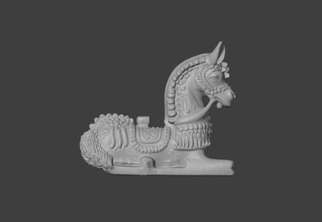 Stone Guardian Horse Low-poly 3D model_13