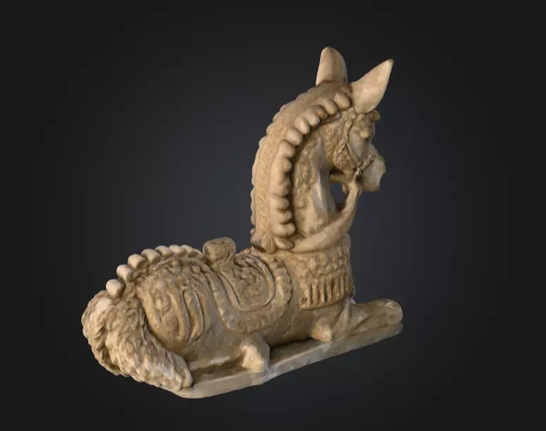 Stone Guardian Horse Low-poly 3D model_6
