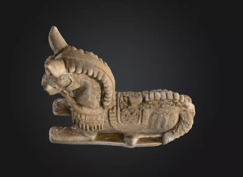 Stone Guardian Horse Low-poly 3D model_7