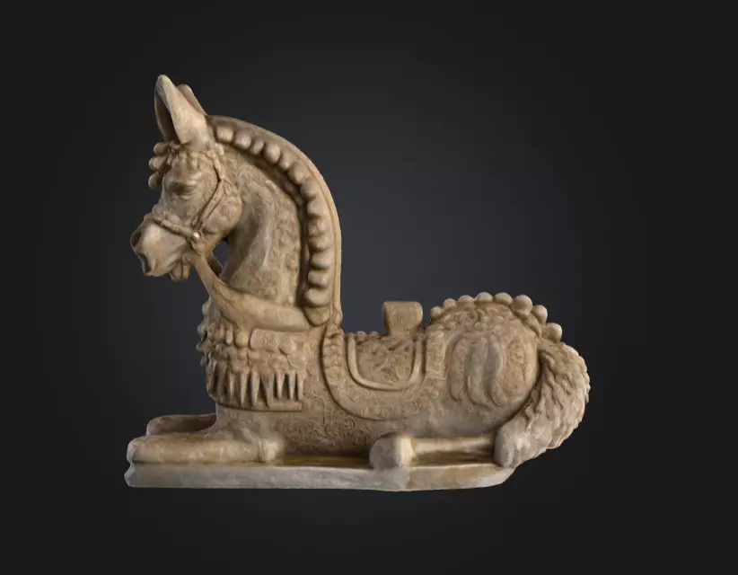 Stone Guardian Horse Low-poly 3D model_3