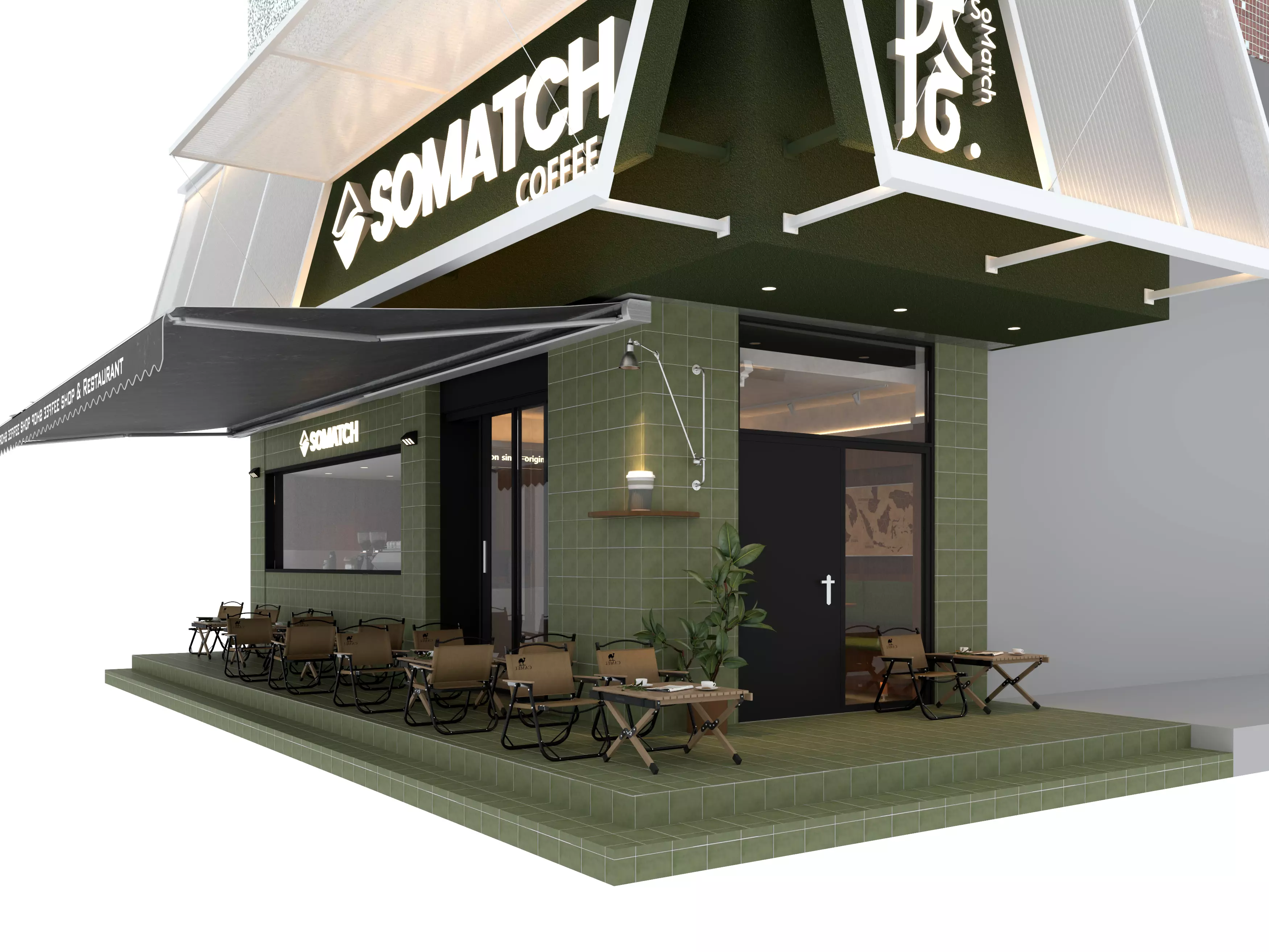 coffee shop  3D model_2