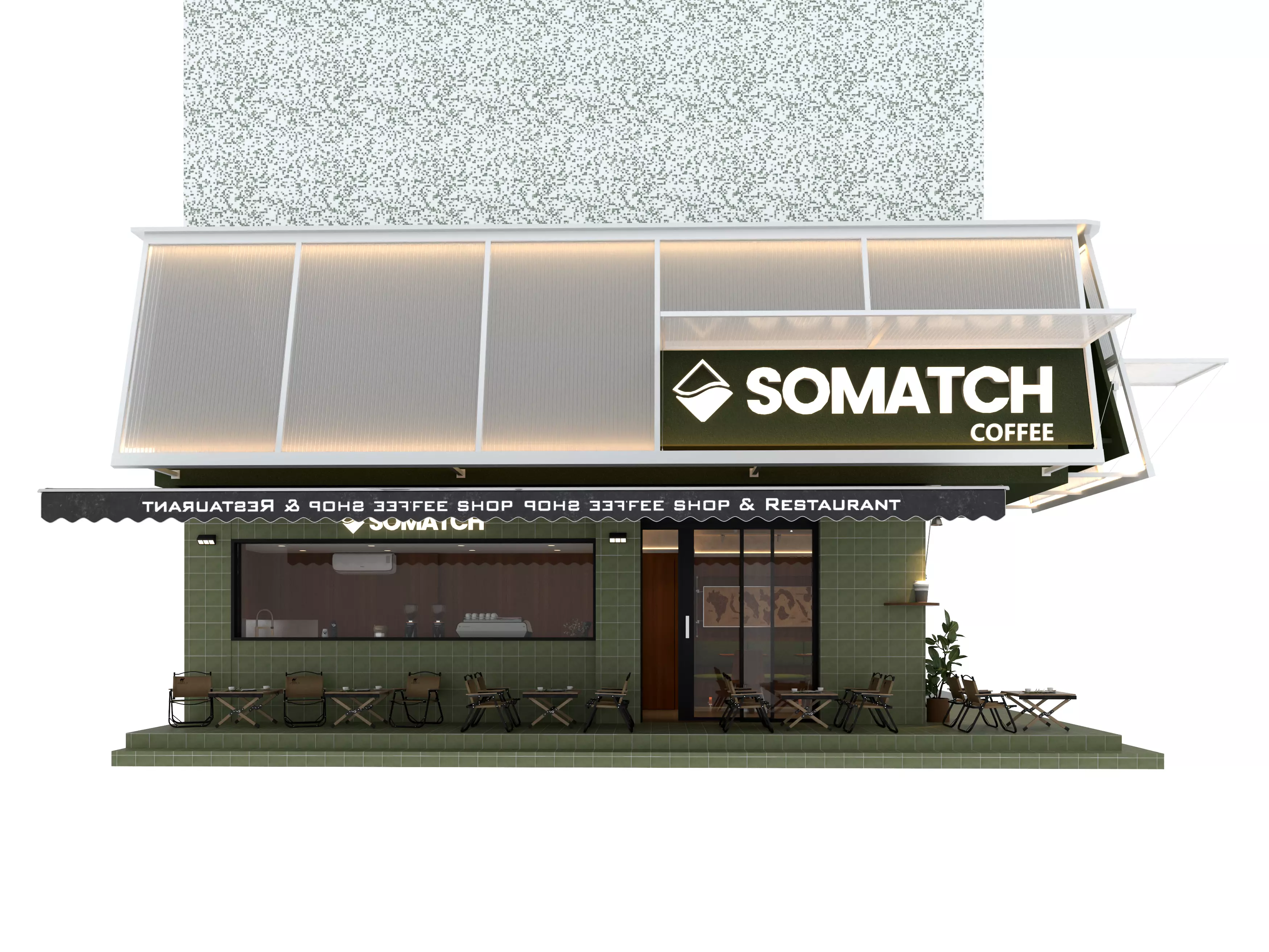 coffee shop  3D model_1