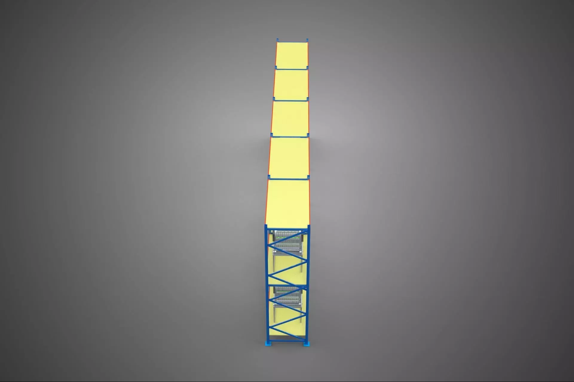 ARRAY ROW SHELF RACK TRAY ROTARY HYDROPONIC PLANT GARDEN TOWER 3D model_4