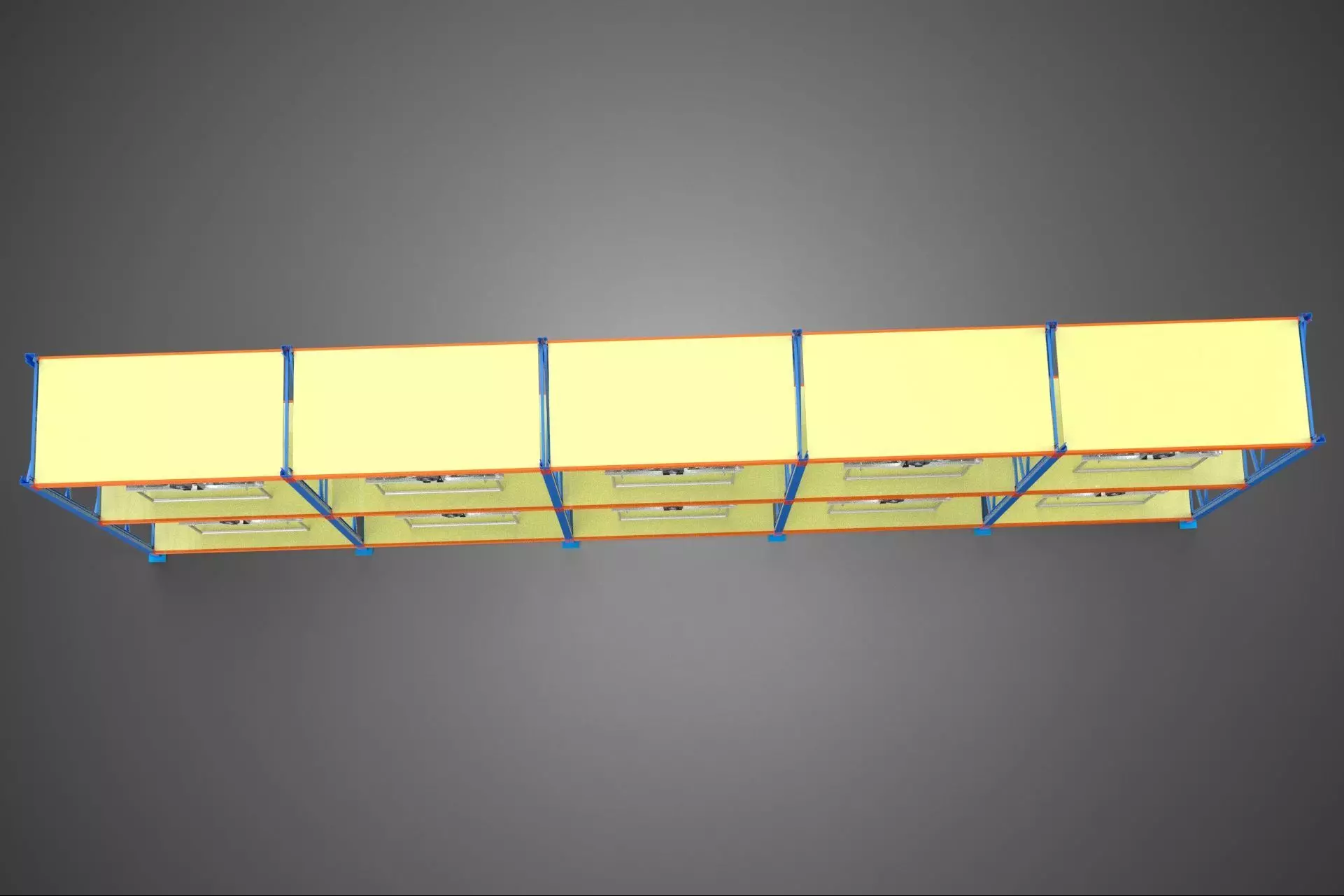 ARRAY ROW SHELF RACK TRAY ROTARY HYDROPONIC PLANT GARDEN TOWER 3D model_18