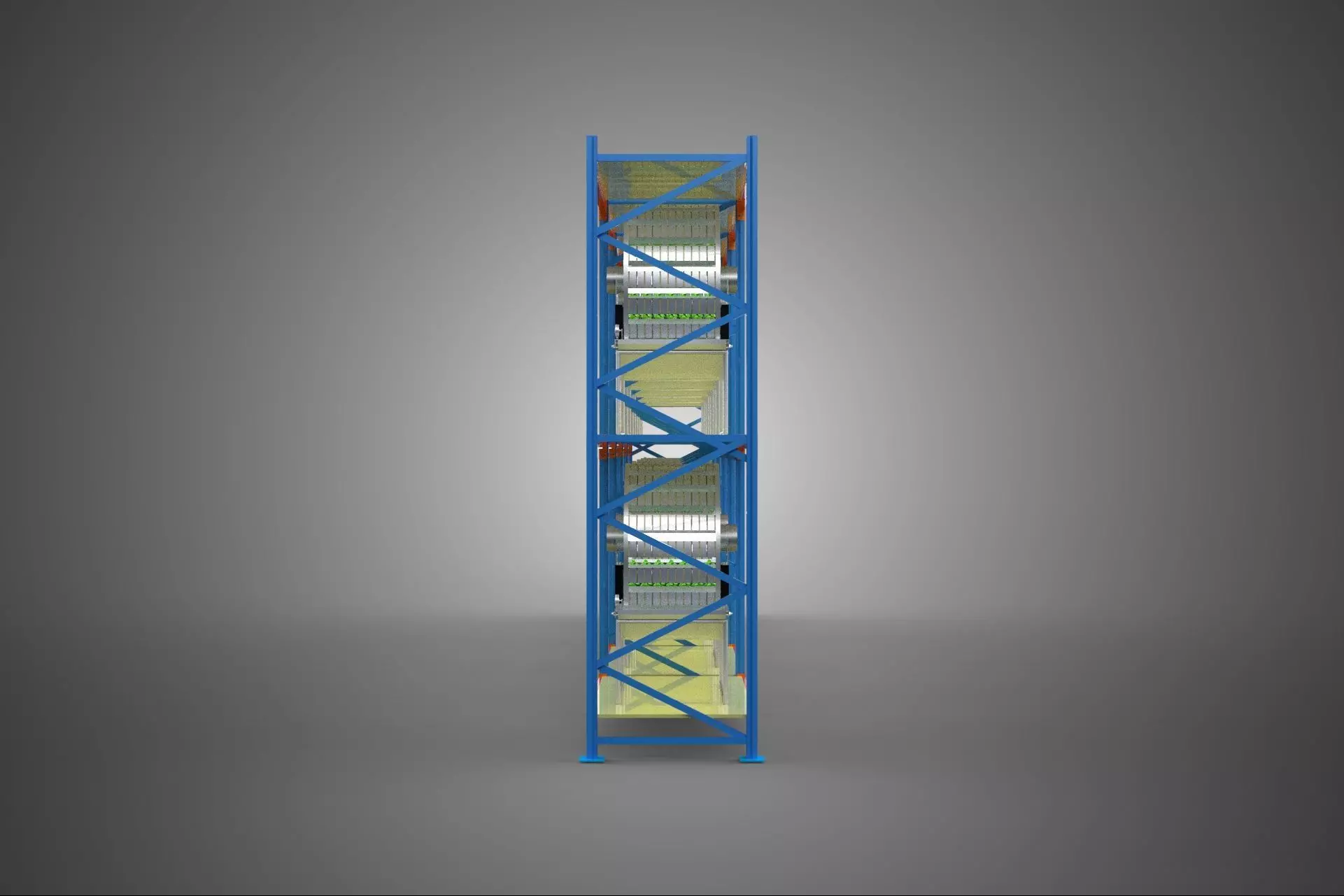 ARRAY ROW SHELF RACK TRAY ROTARY HYDROPONIC PLANT GARDEN TOWER 3D model_19