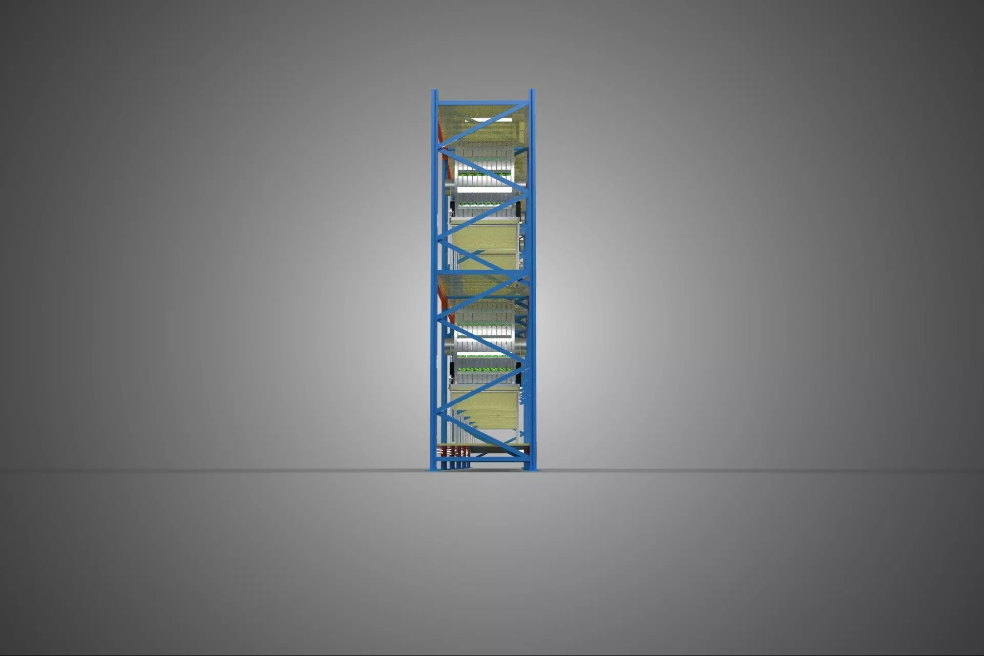 ARRAY ROW SHELF RACK TRAY ROTARY HYDROPONIC PLANT GARDEN TOWER 3D model_13