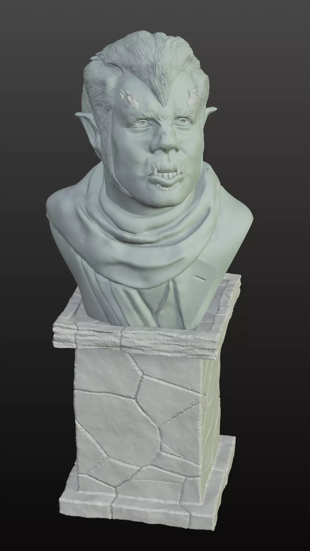 Werewolf of London bust 3D print model_6
