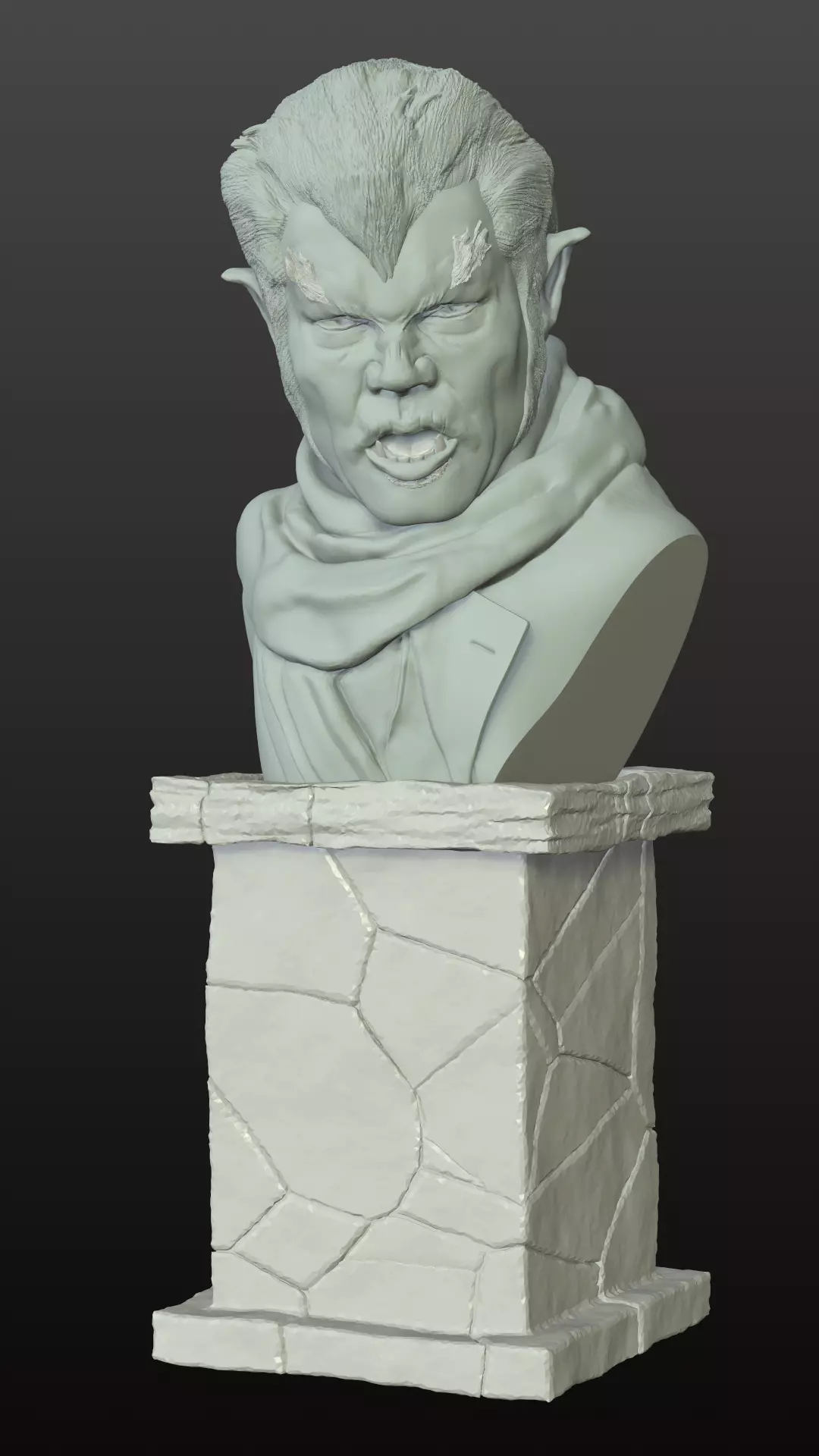 Werewolf of London bust 3D print model_2