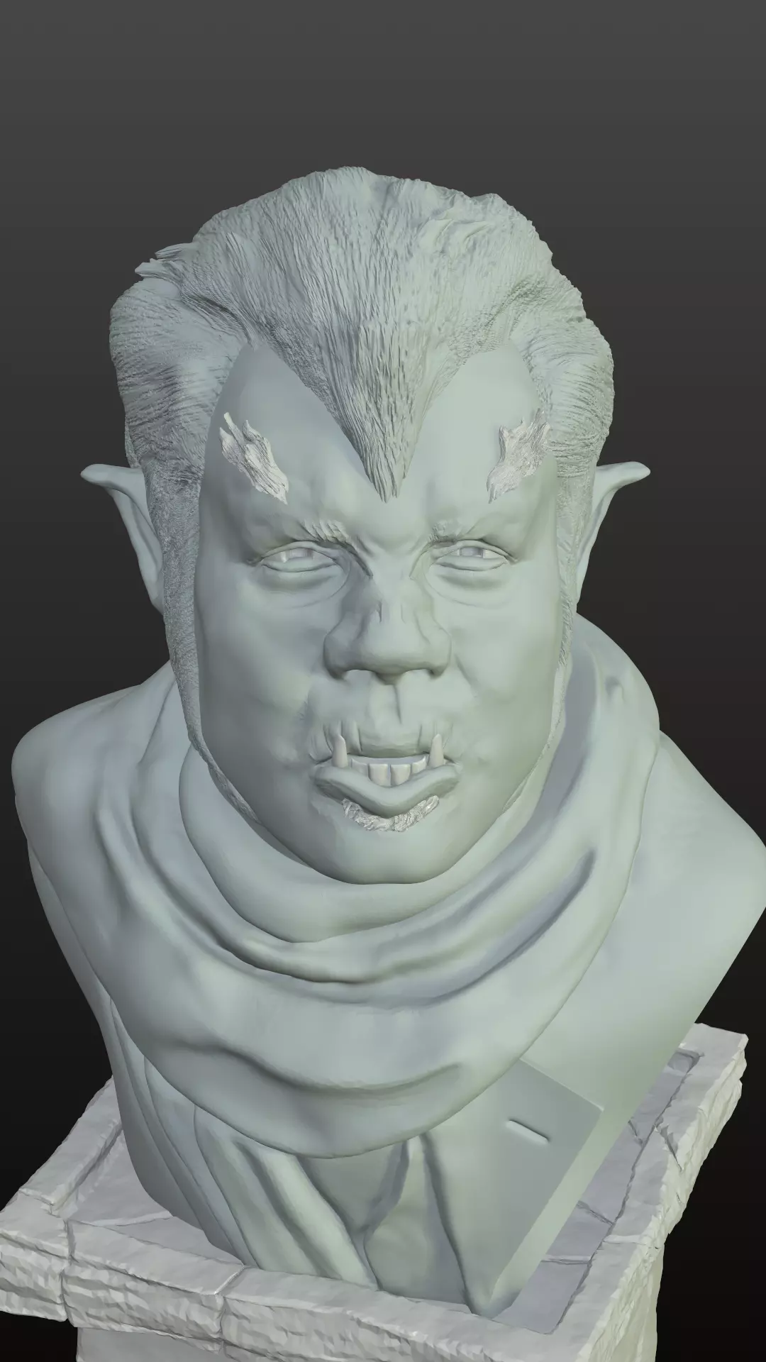 Werewolf of London bust 3D print model_5