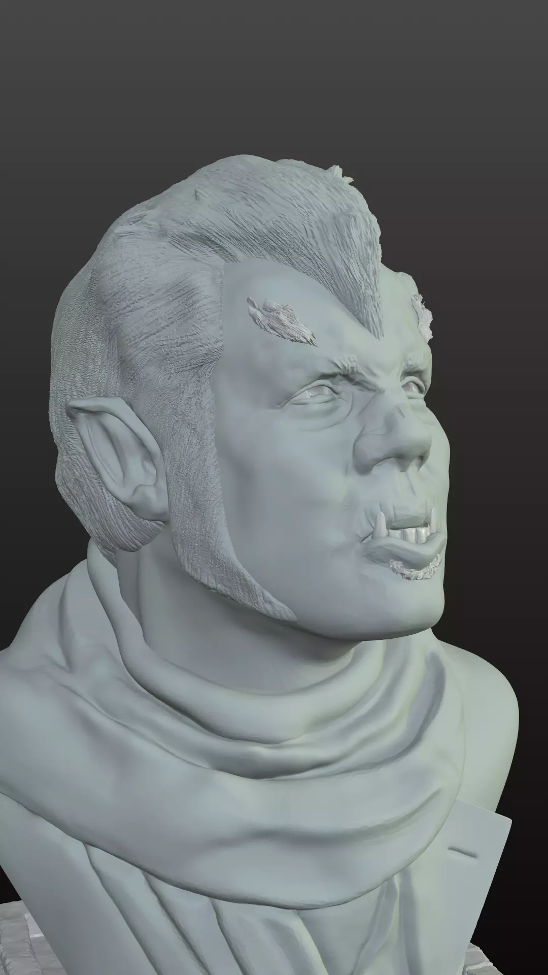 Werewolf of London bust 3D print model_3