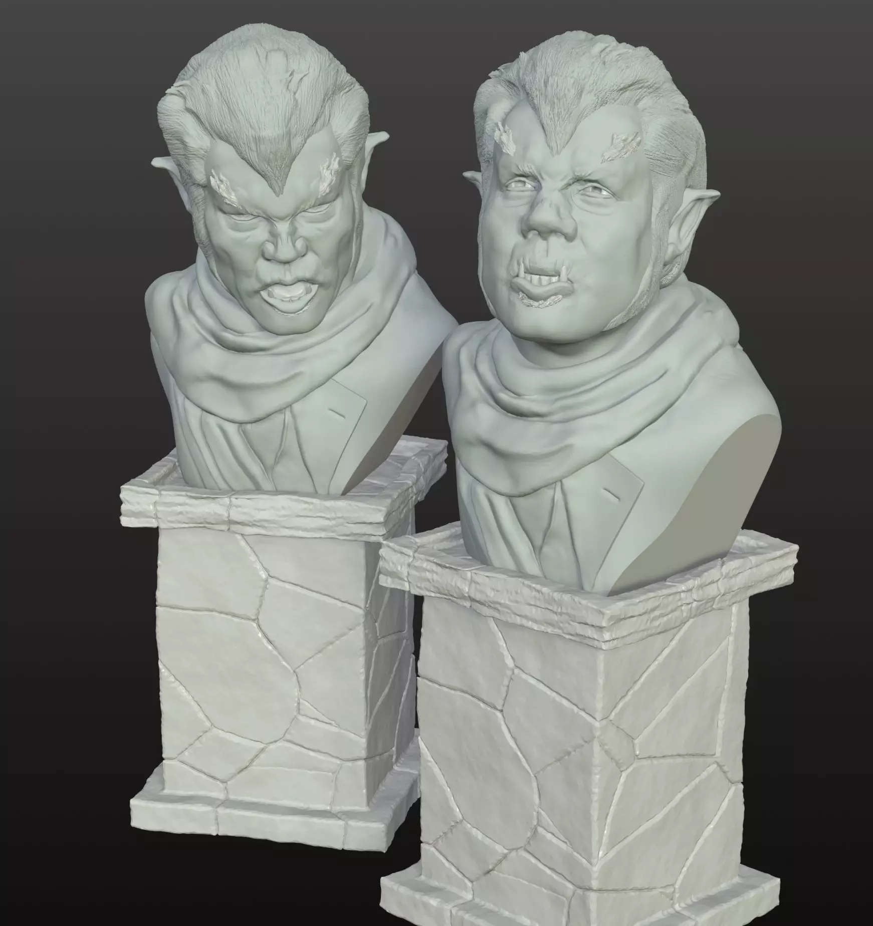 Werewolf of London bust 3D print model_0