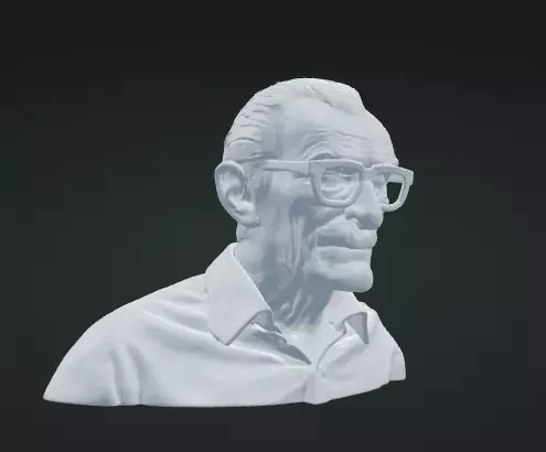 Stan Lee 3D Model Realistic Legend Sculpture Free 3D print model
