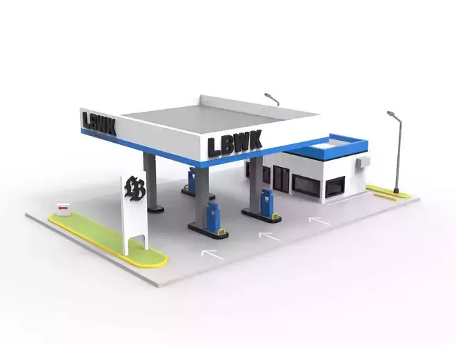 LIBERTY WALK GASOLINE STATION DIORAMA 1-64 - ESTACION LBWK