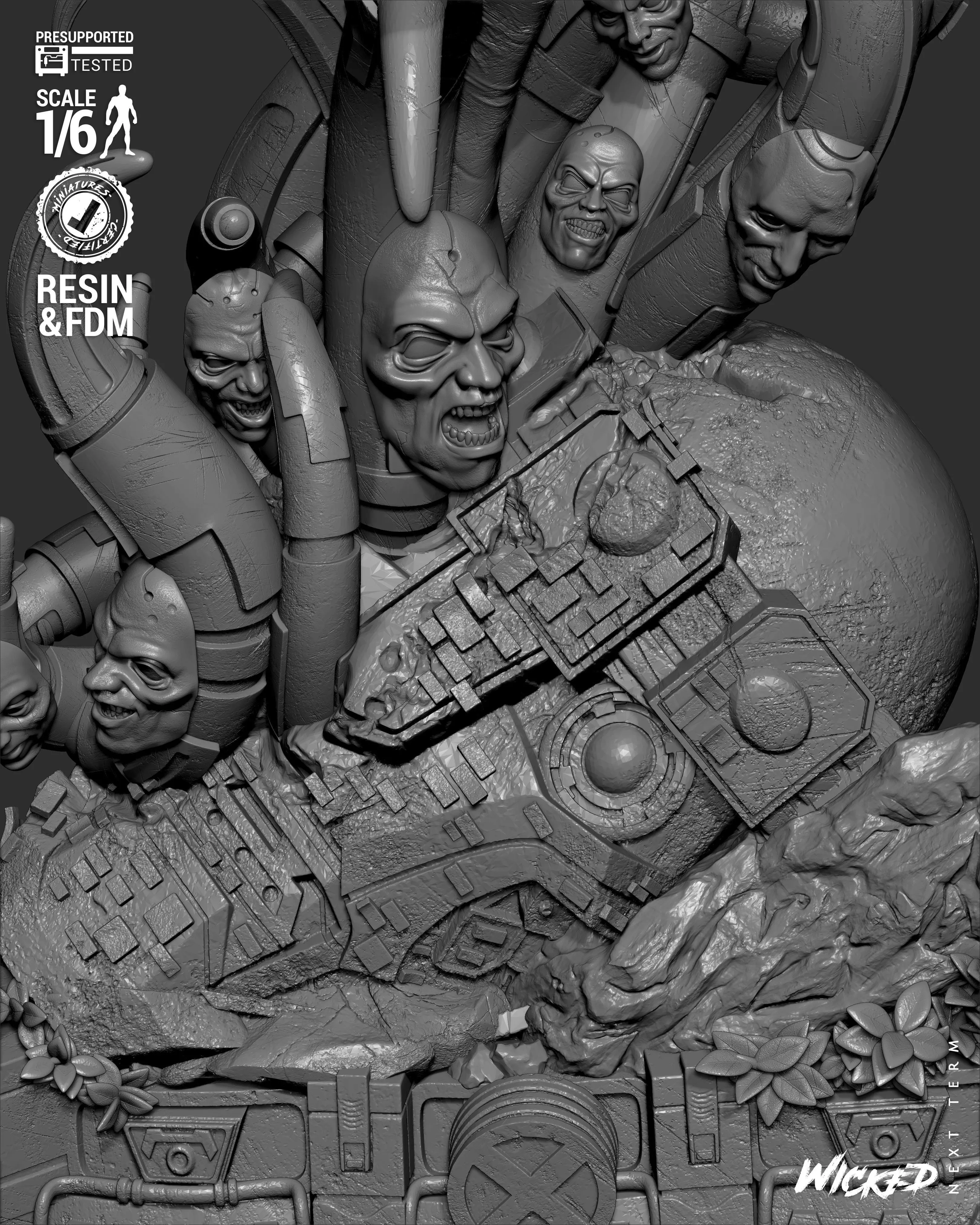 Wicked Marvel Banshee Sculpture 3D print model_25