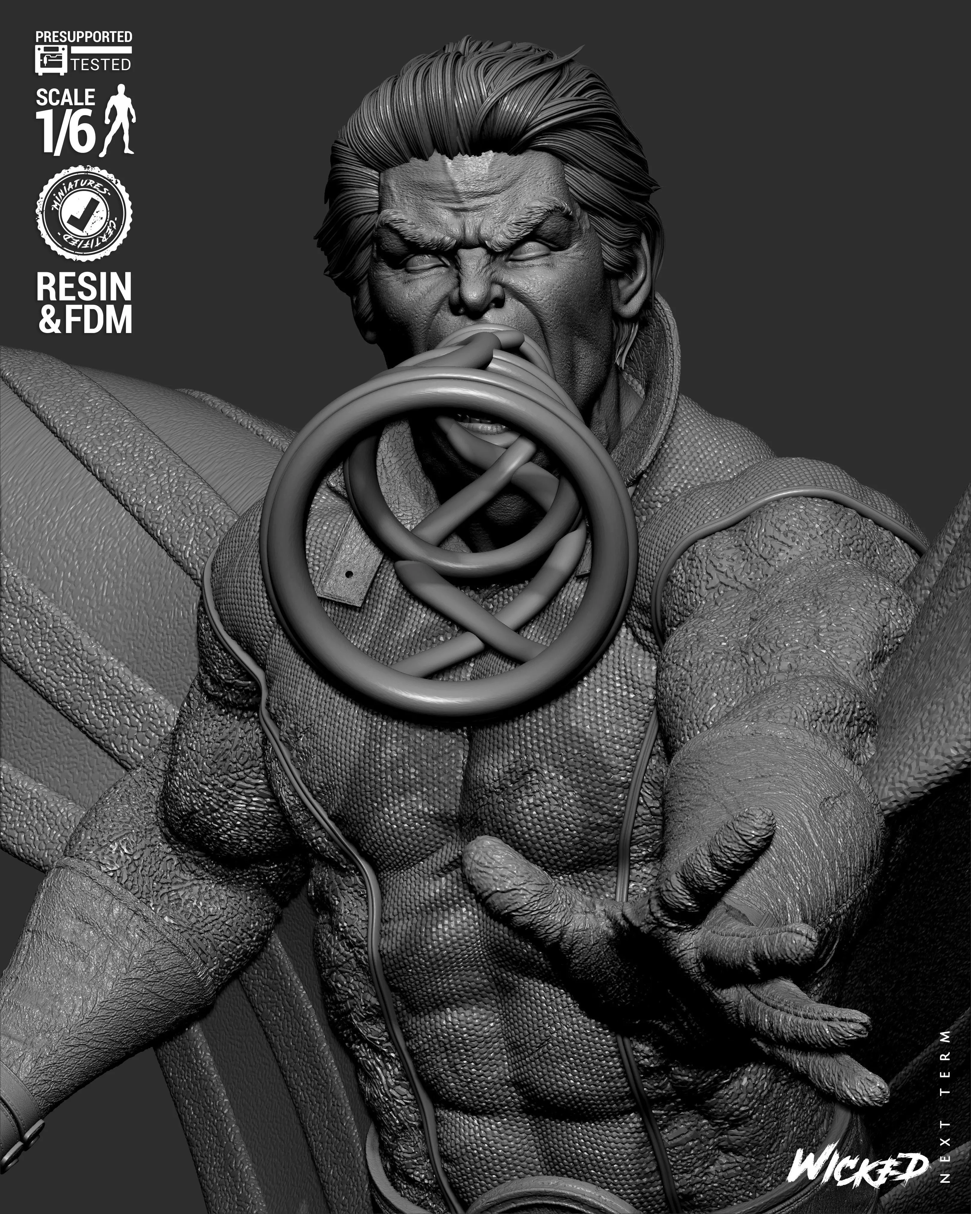 Wicked Marvel Banshee Sculpture 3D print model_21