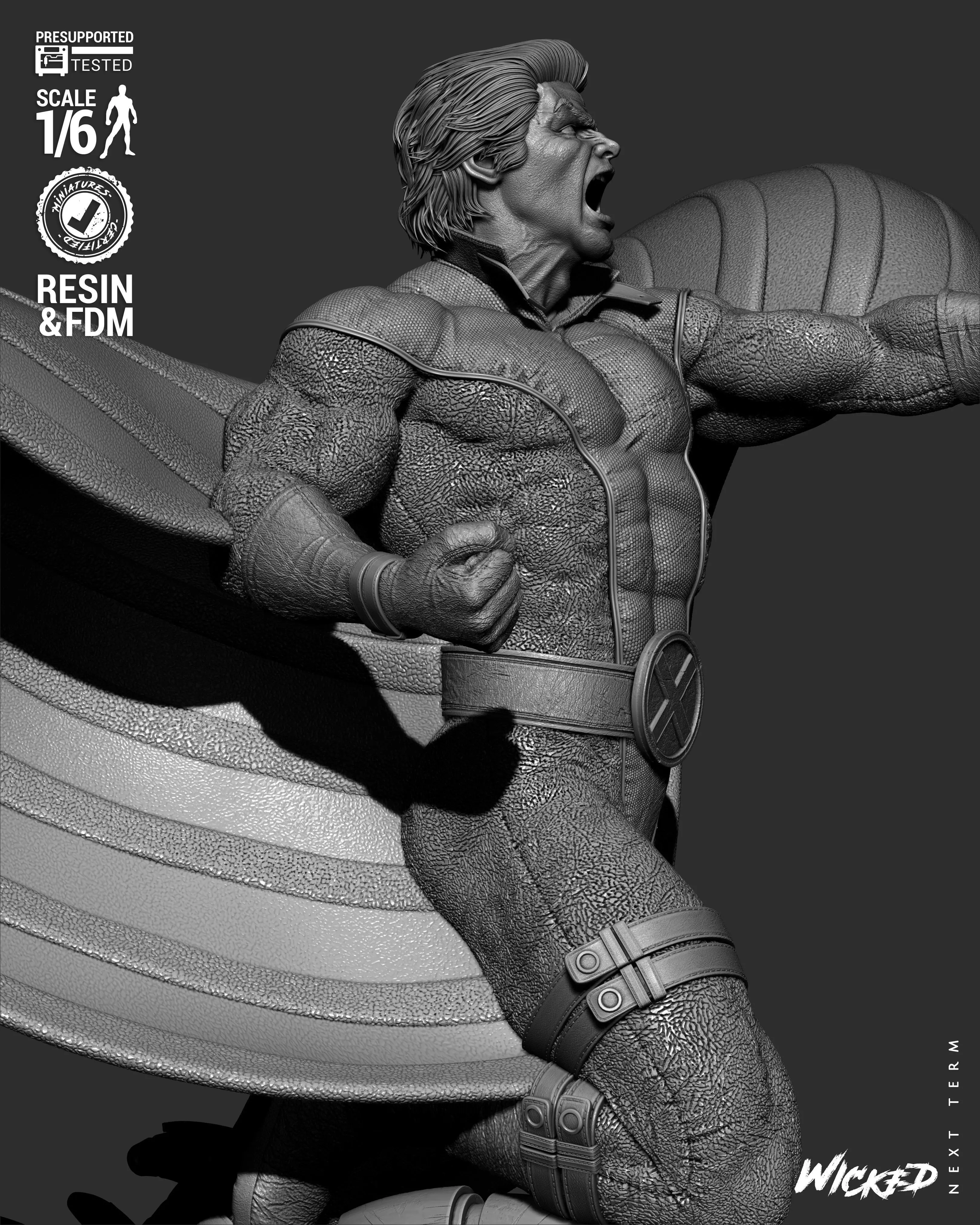 Wicked Marvel Banshee Sculpture 3D print model_18