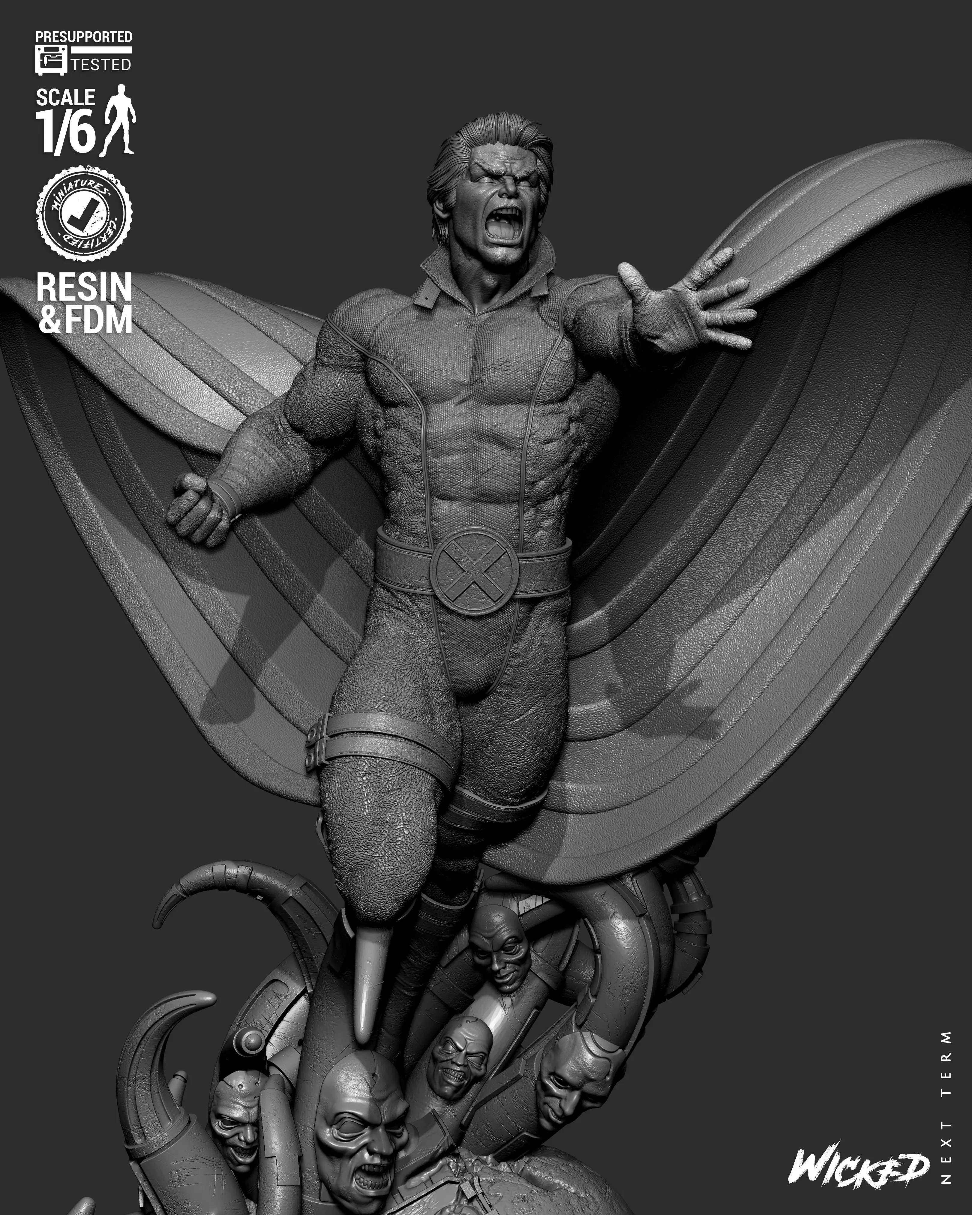 Wicked Marvel Banshee Sculpture 3D print model_17