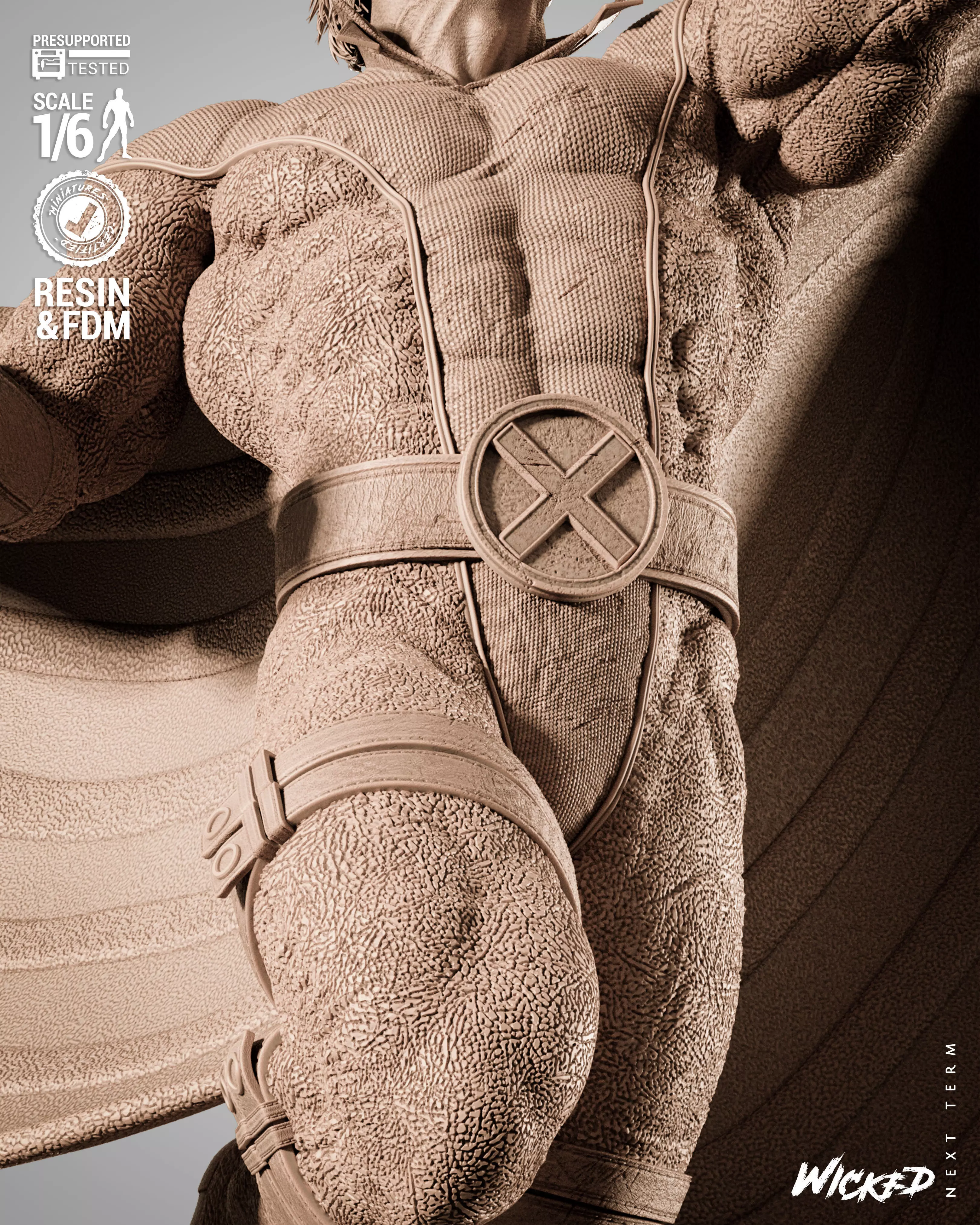 Wicked Marvel Banshee Sculpture 3D print model_11