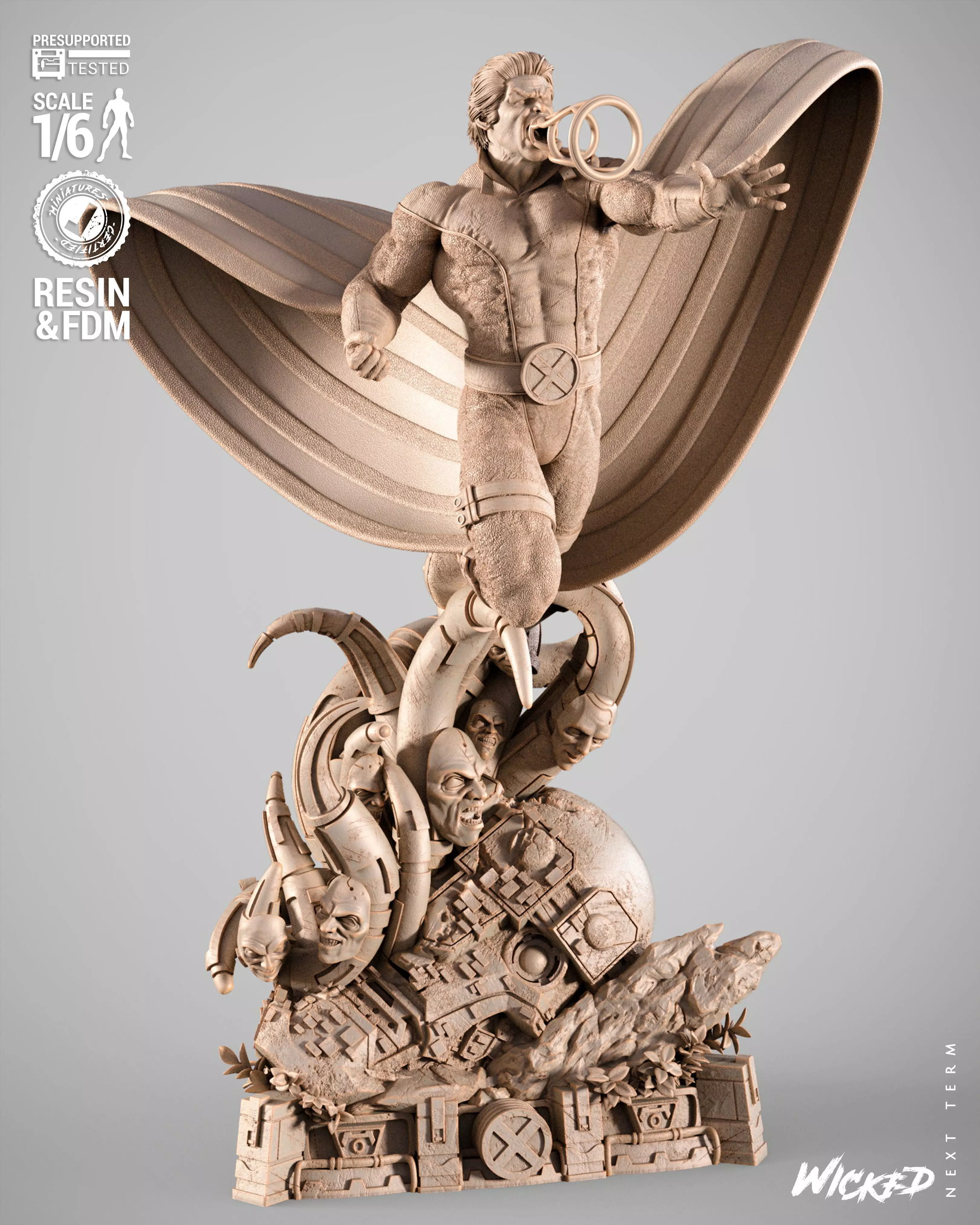 Wicked Marvel Banshee Sculpture 3D print model_0