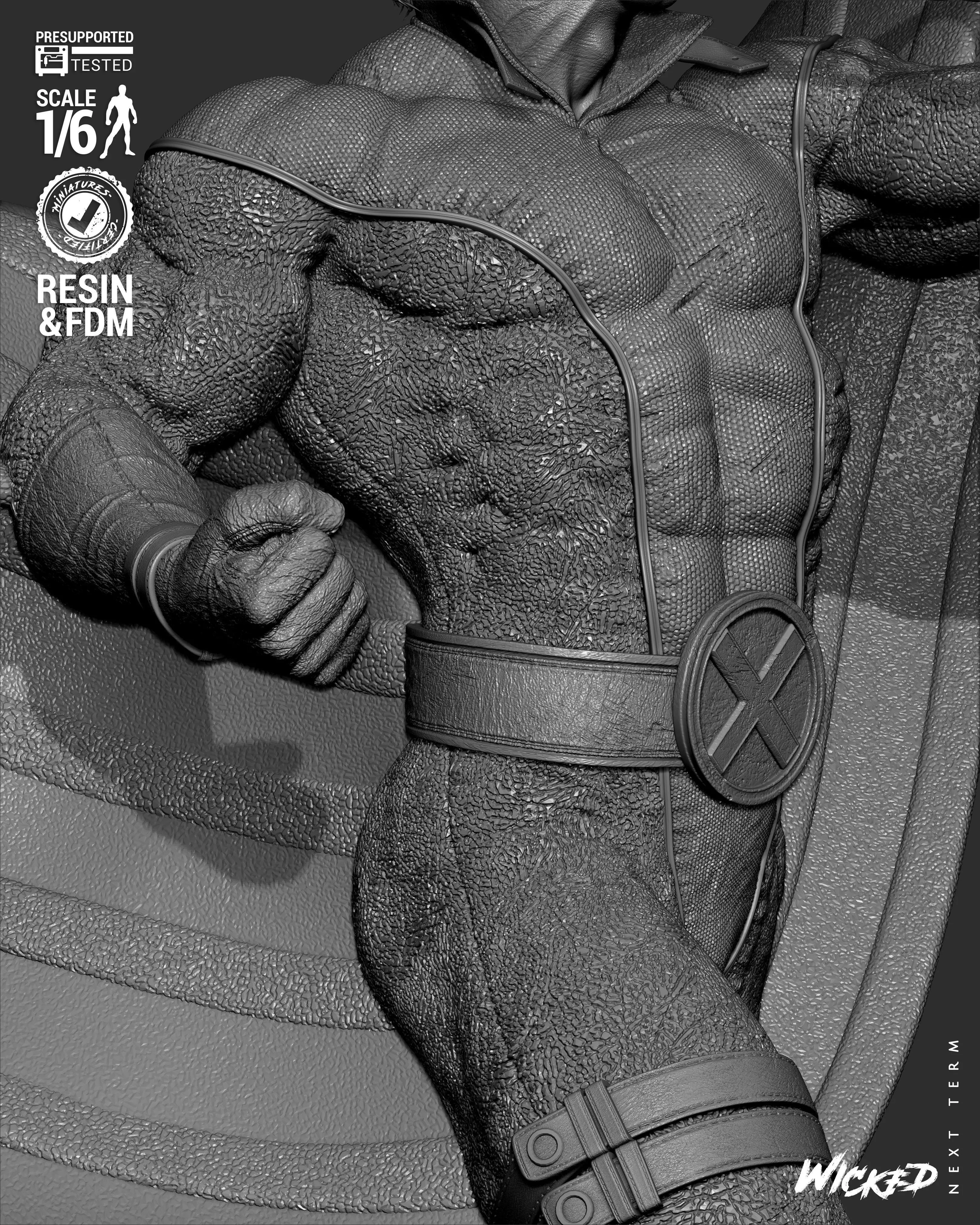 Wicked Marvel Banshee Sculpture 3D print model_28