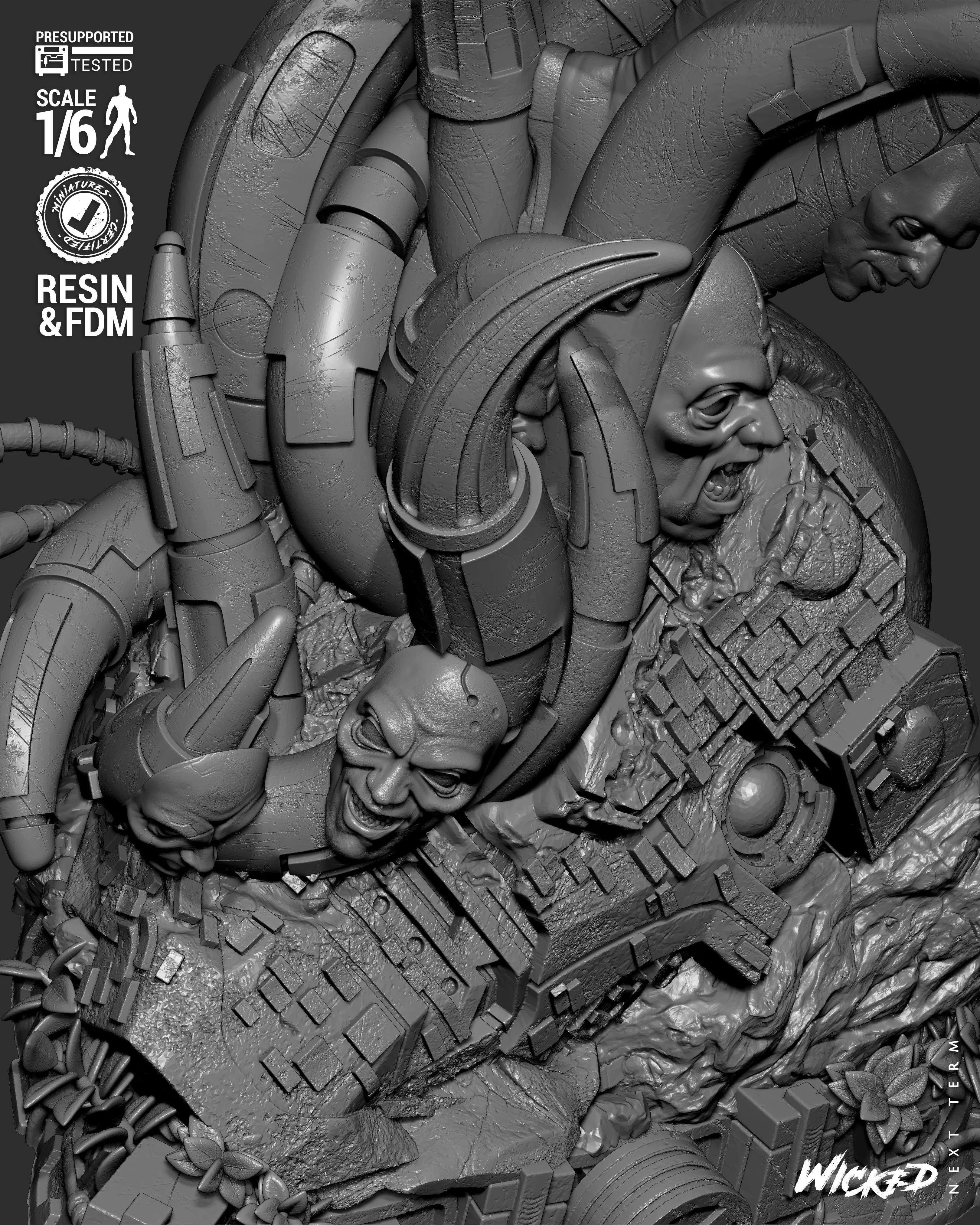 Wicked Marvel Banshee Sculpture 3D print model_26