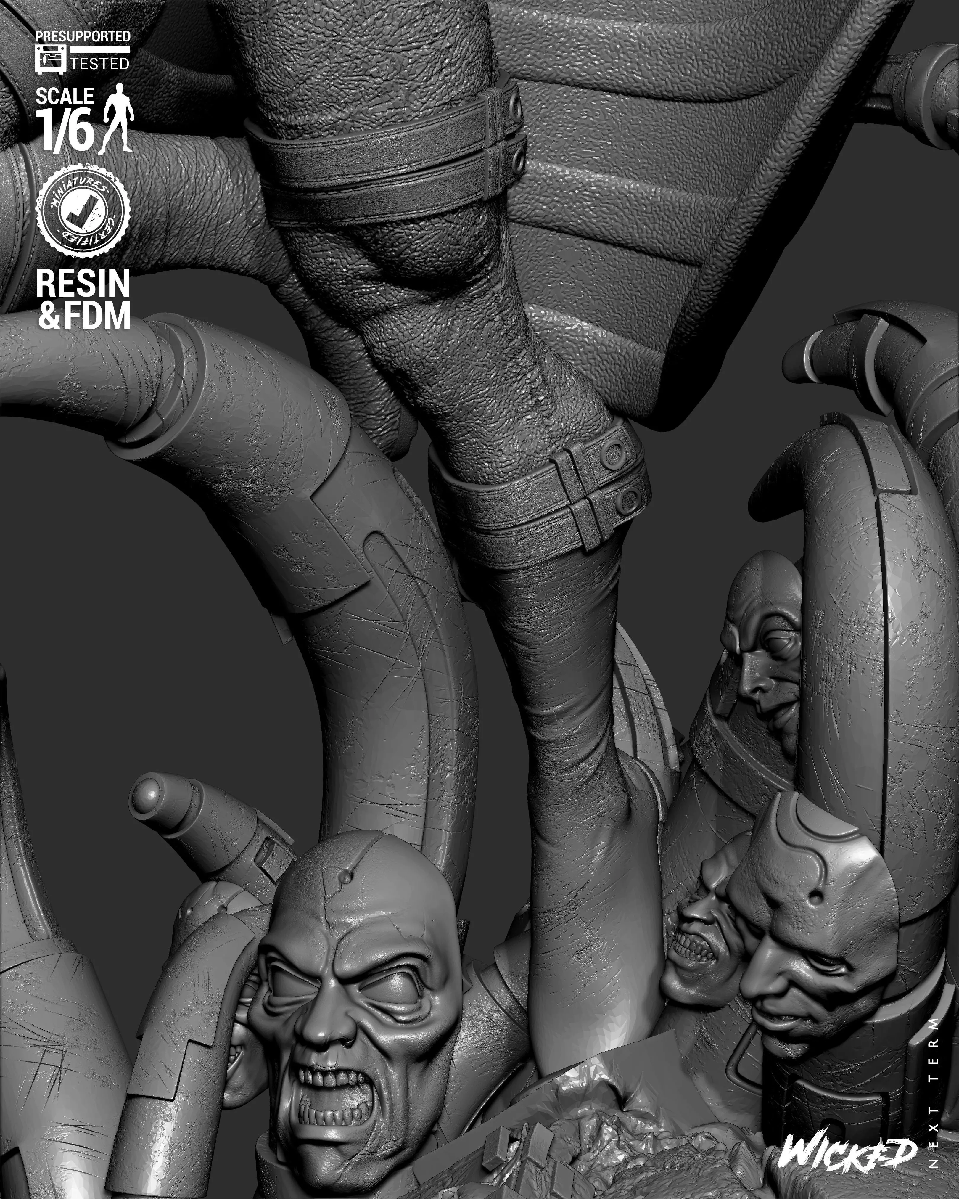 Wicked Marvel Banshee Sculpture 3D print model_27