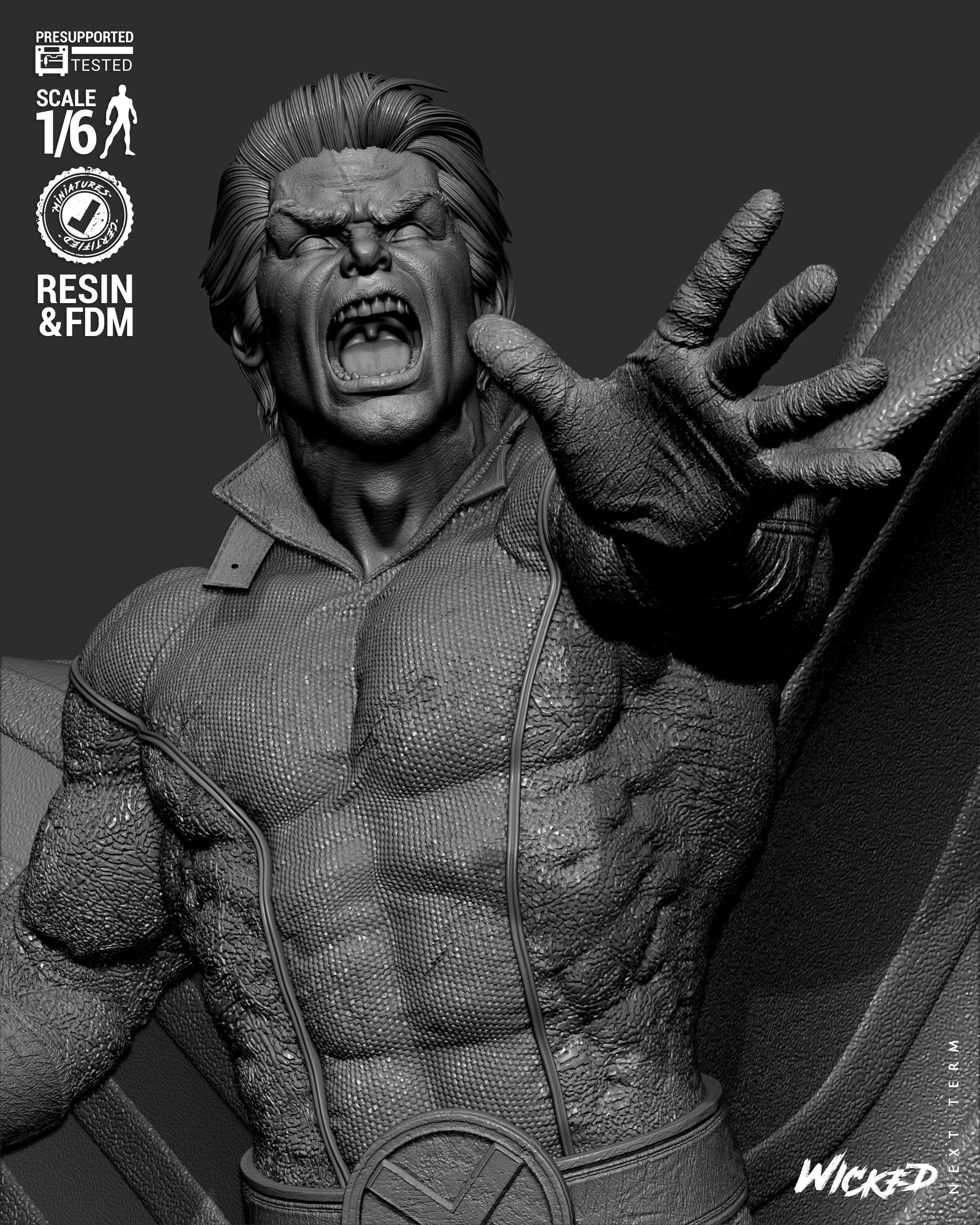 Wicked Marvel Banshee Sculpture 3D print model_20