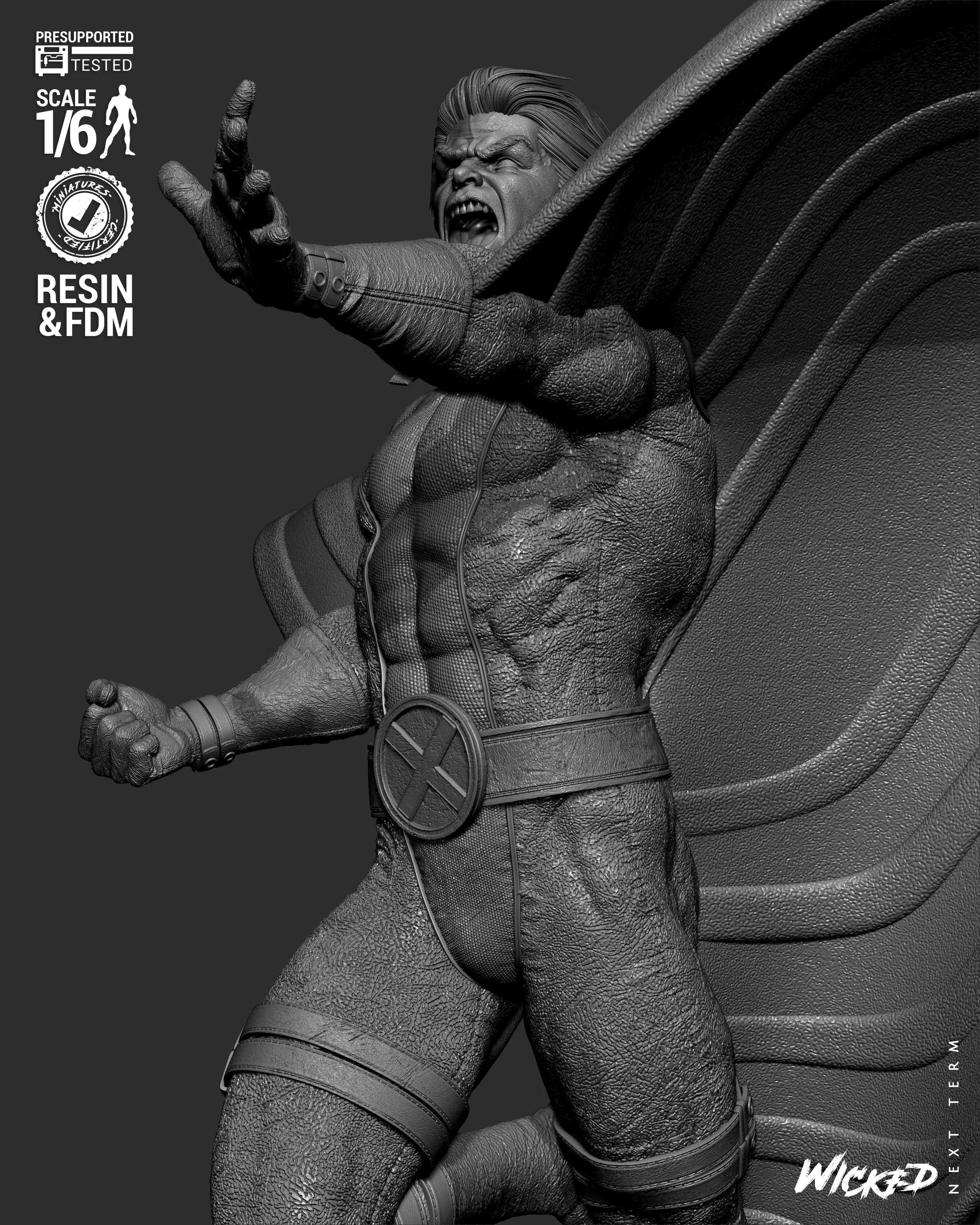 Wicked Marvel Banshee Sculpture 3D print model_19