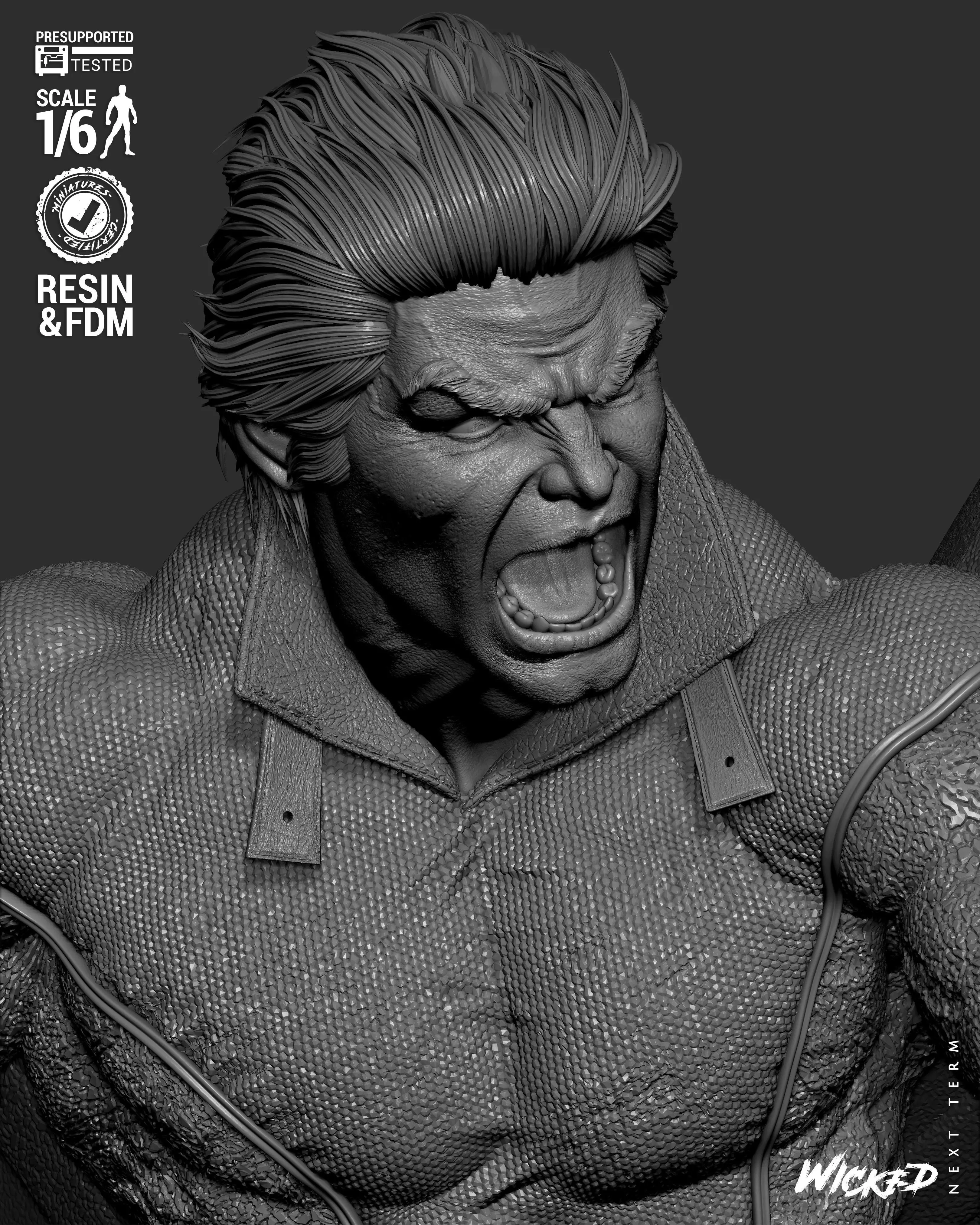 Wicked Marvel Banshee Sculpture 3D print model_31