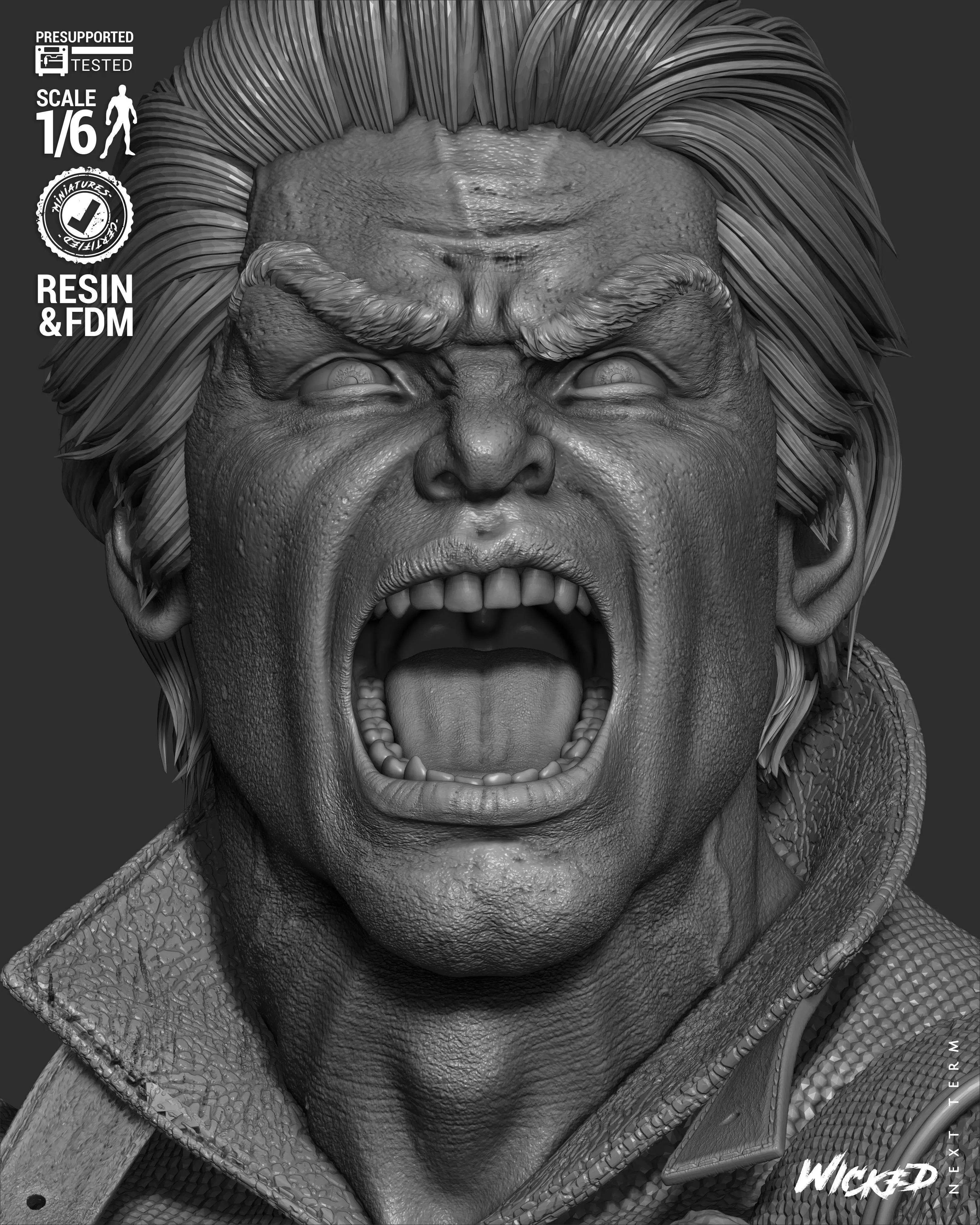 Wicked Marvel Banshee Sculpture 3D print model_33