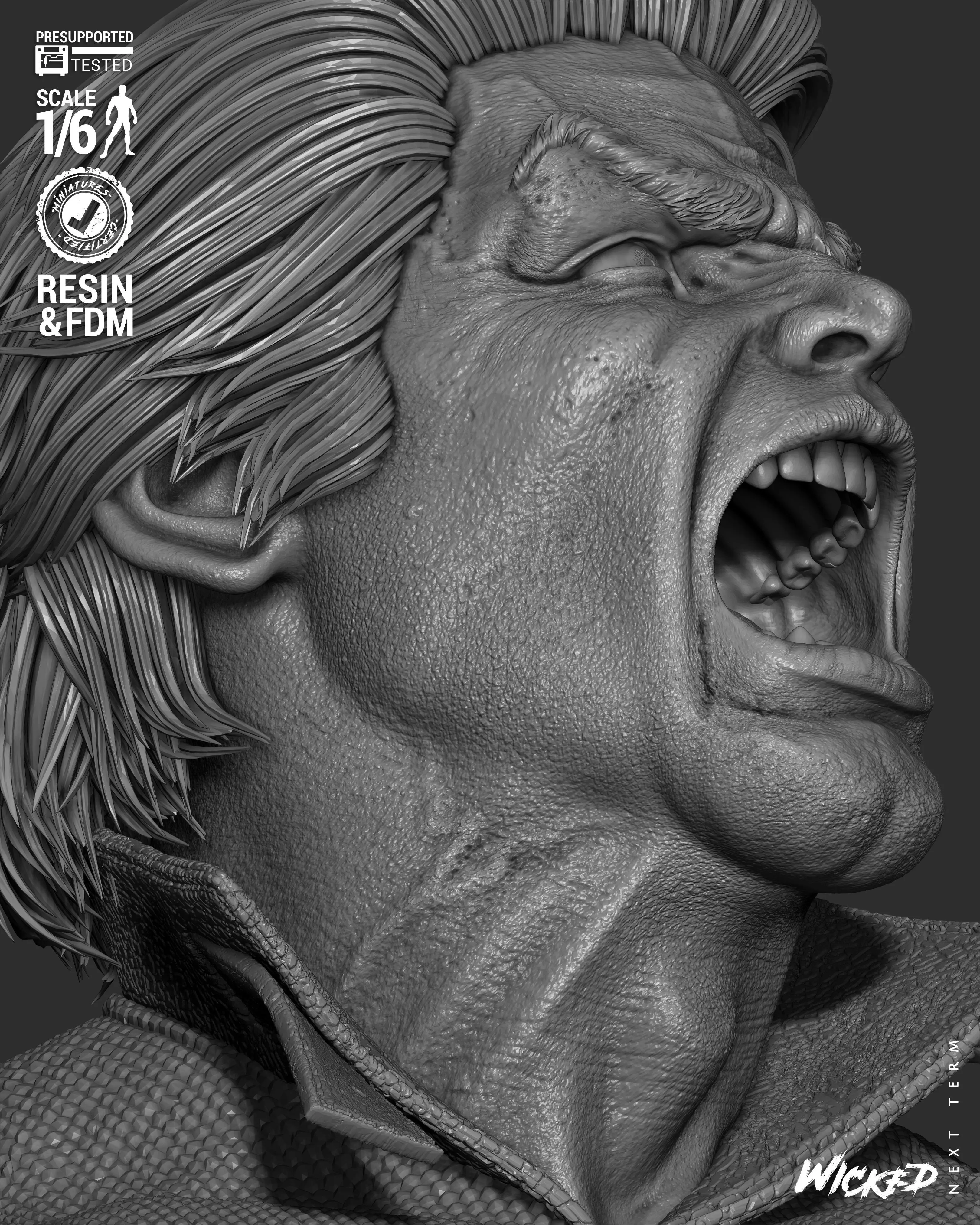 Wicked Marvel Banshee Sculpture 3D print model_34