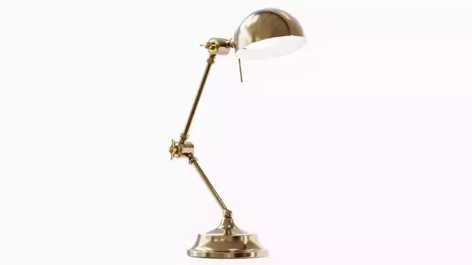 Firstlight Beau Desk Lamp Brass - PBR brass lamp Low-poly 3D model