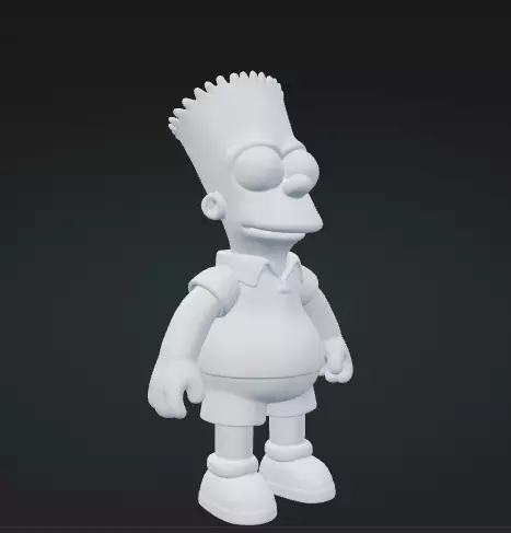 Bart Simpson 3D Model Stylized Cartoon Character Free 3D print model