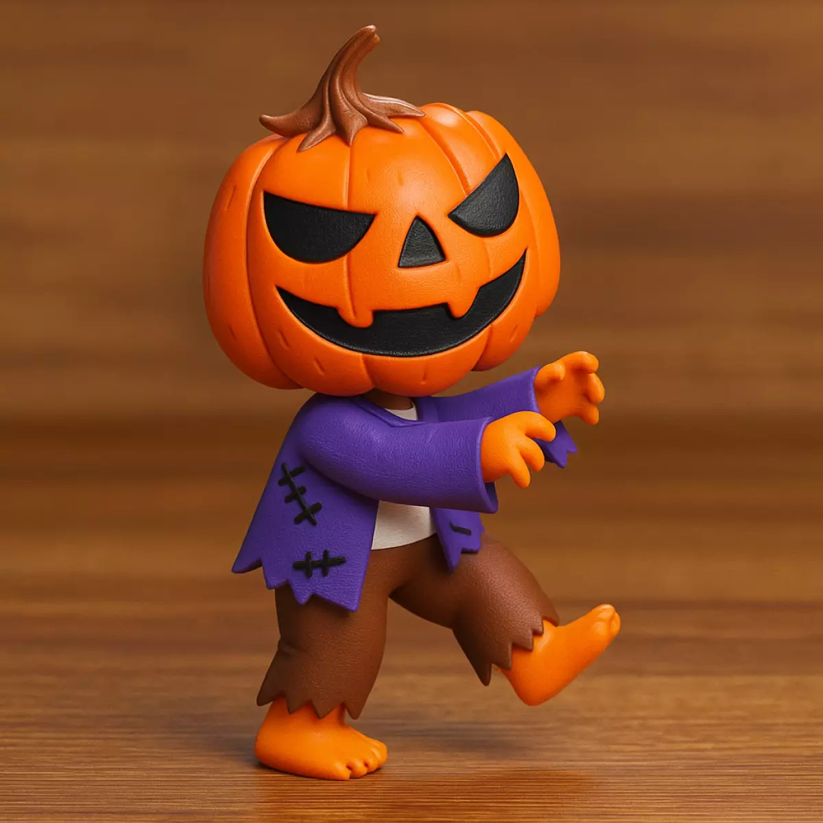 Halloween Pumpkin Head Figurine 3D print model