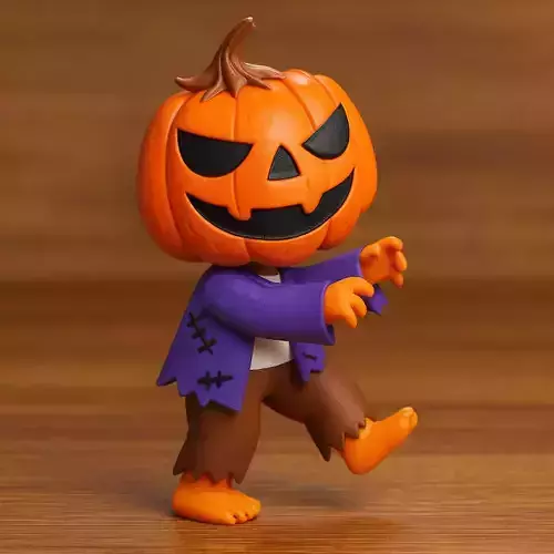 Halloween Pumpkin Head Figurine 3D print model
