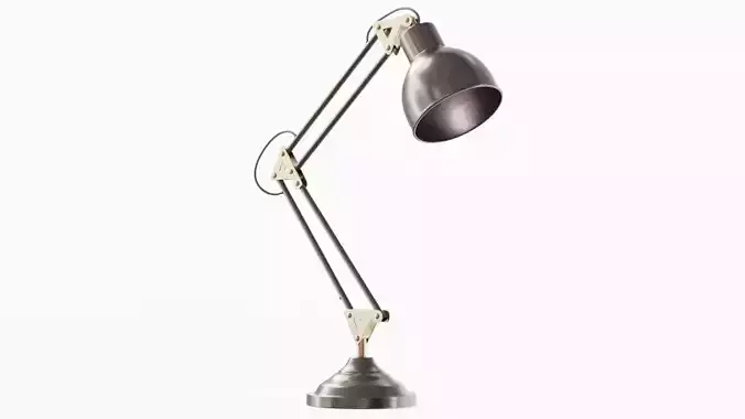 Industrial Style Desk Lamp - PBR metal realistic lamp Low-poly 3D model