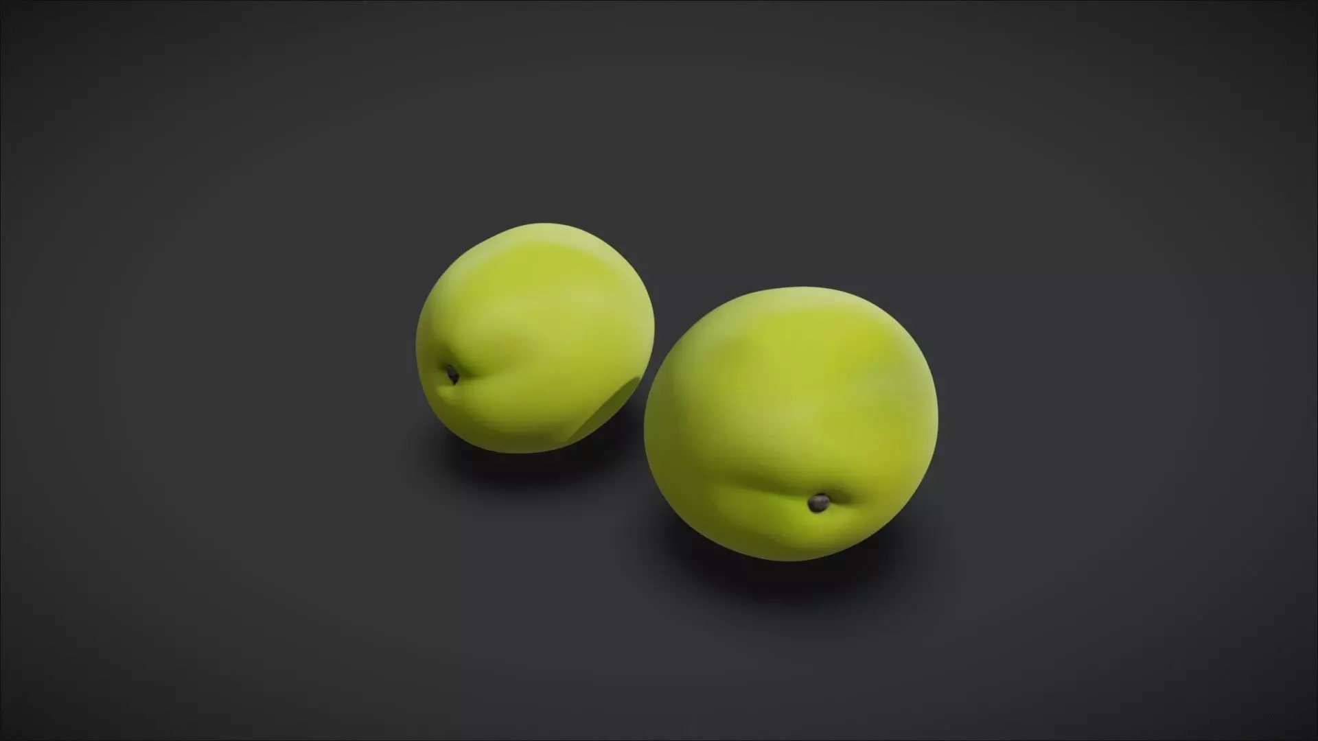 Green Plum 3D model_1